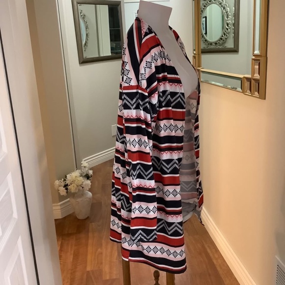 NWOT Gorgeous Cardigan in Terracotta/Black/White MEDIUM - Picture 3 of 6